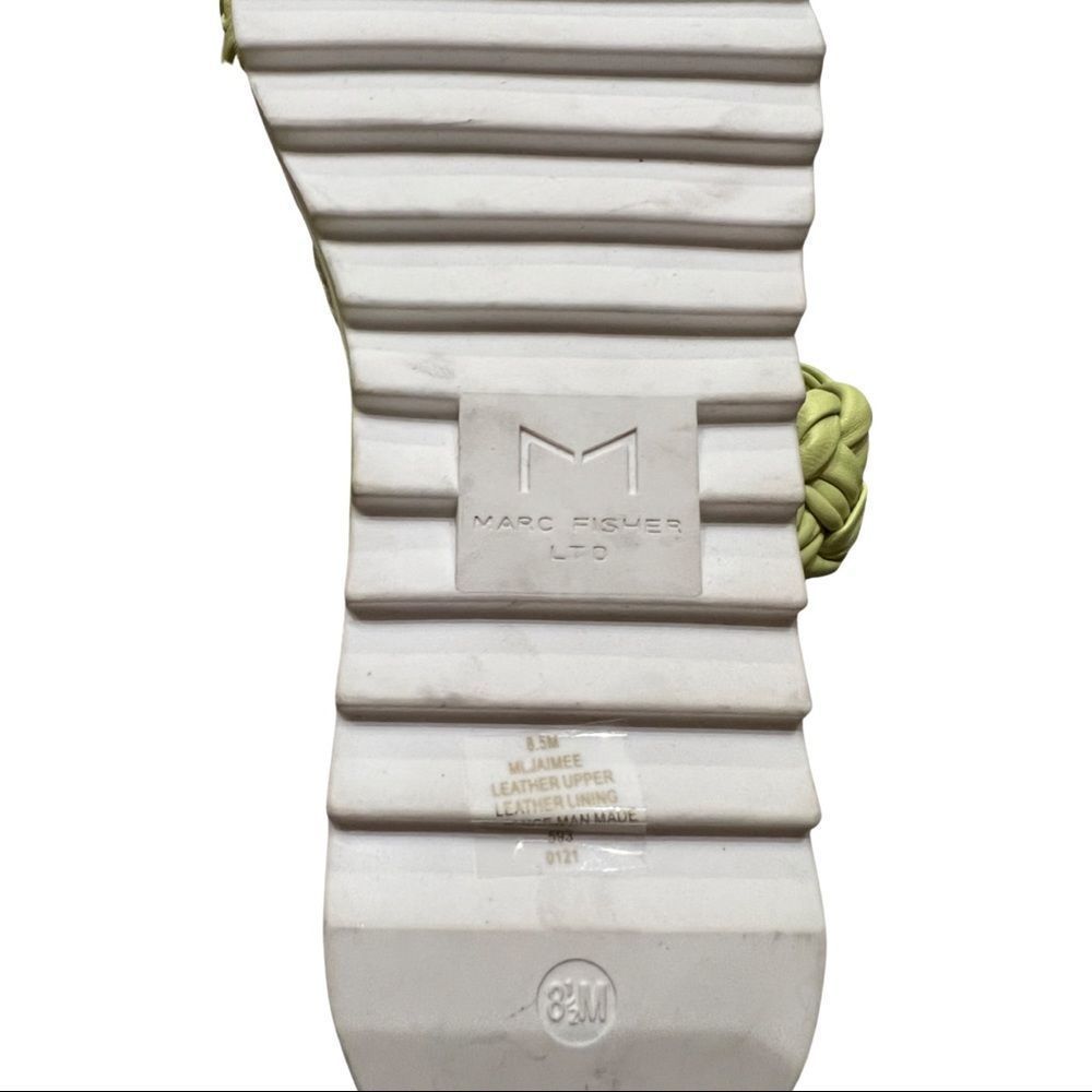 Marc Fisher Ltd Lime Green Jaimee Leather Braided… - image 4